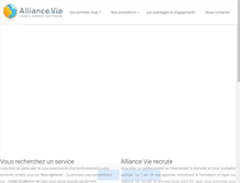 Tablet Screenshot of alliance-vie.com